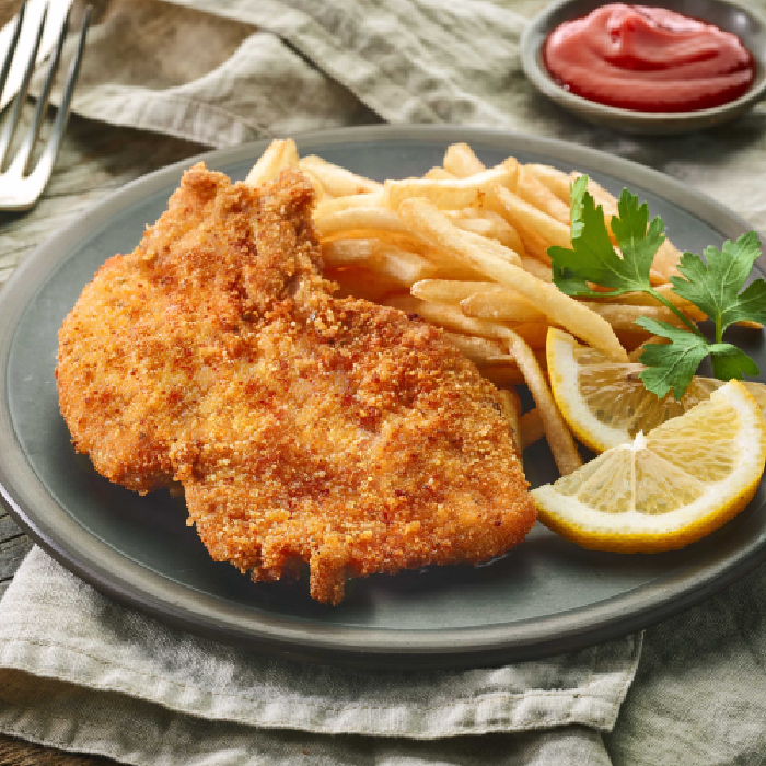 Tavuk Menü (Şinitzel, Patates Tava,Soğan Halkası,)